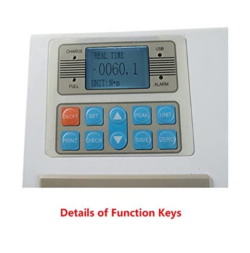 Digital Torque Gauge Tester Meter Torsion Gauge with Printer Digital Display Torque Measuring Meter of 3 Units Conversion Max Value 2N.m