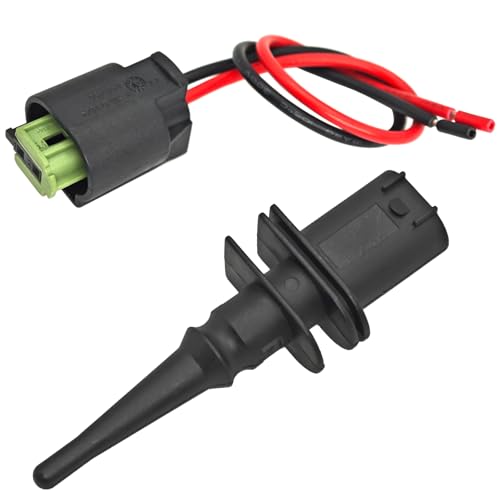 Outside Ambient Air Temperature Temp Sensor 65816905133 65816905050 with Connector Pigtail Plug Compatible with BMW 323i 325i 328i 330Ci 528i 530i 550i M3 M5 M6 X3 X5 X6 Z4 Z8