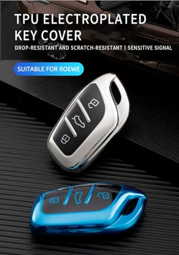 HIBEYO Keyless Car Key Case Fits MG EV MG EHS EZS EV GT HS ZS ZX MG4 MG5 MG6 Protective Key Case for Roewe RX3 RX5 RX8 ERX5 I6 I5 Key Ring Remote Key Box 3-Button Pink - Image 7