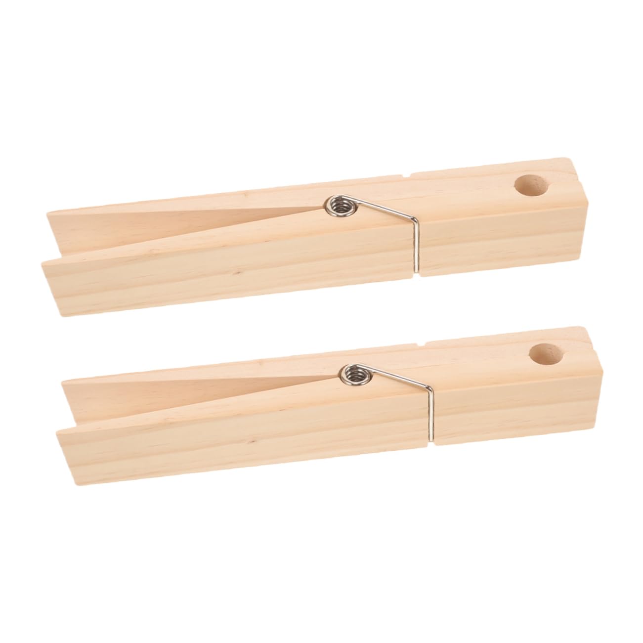 Jumbo Wäscheklammern für Badezimmer und Outdoor Bereiche Einfache Handhabung 2 Stück Grobe Wäscheklammern in Beige Rustikaler Stil 30x4x5cm