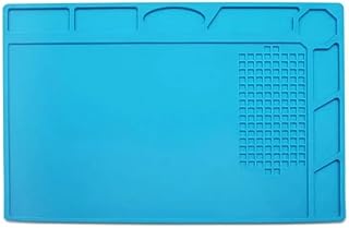 بساط من السيليكون المقاوم للحرارة للتصليح باللحام 35 × 25 سم (أزرق، 2)