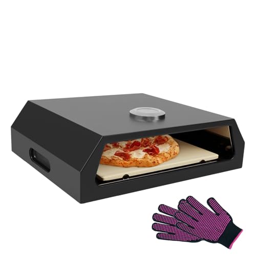PAXLINSEN Pizza Oven for Blackstone Gas Griddle Cooking Station, Pizza Maker with a Pair of Gloves and Temperature Gauge (Black) PAXLINSEN Pizza Oven for Blackstone Gas Griddle Cooking Station, Pizza Maker with a Pair of Gloves and Temperature Gauge (Black)