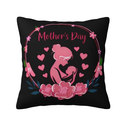 Fundas De Cojines Día De La Madre Fundas De Almohada para Coche Modernas Decoración Fundas Cojine, para Muebles, Cama, Jardín, 45x45cm