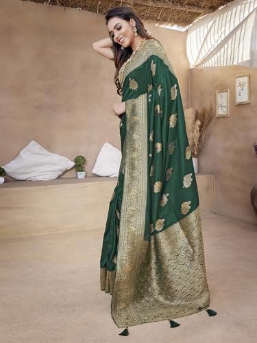 Image of Satrani Women's Jacquard Silk Blend Saree