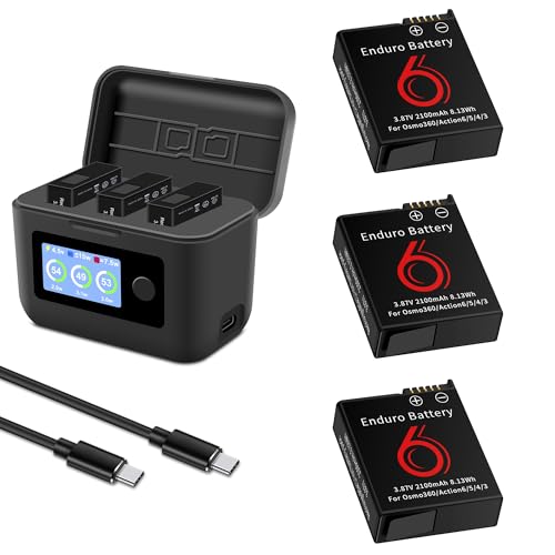 Action 6 3-Pack Battery Compatible for DJI Osmo 360 Action 6/ 5 Pro/4/3