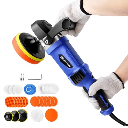Electric Dual Action Polisher for Car, 1400W Electric Polishing Machine, 800-3500 RPM, 6 Variable Speeds, 150-180mm
