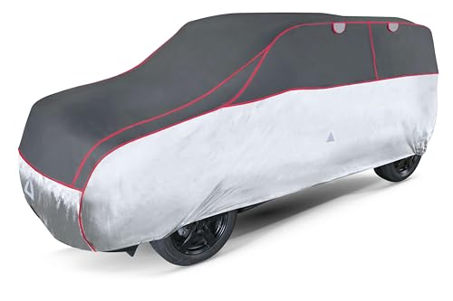 WALSER Telo Copriauto antigrandine, copertura per auto antigrandine, telone protettivo idrorepellente Pro, telo copriauto Misura 8 - antracite-argento