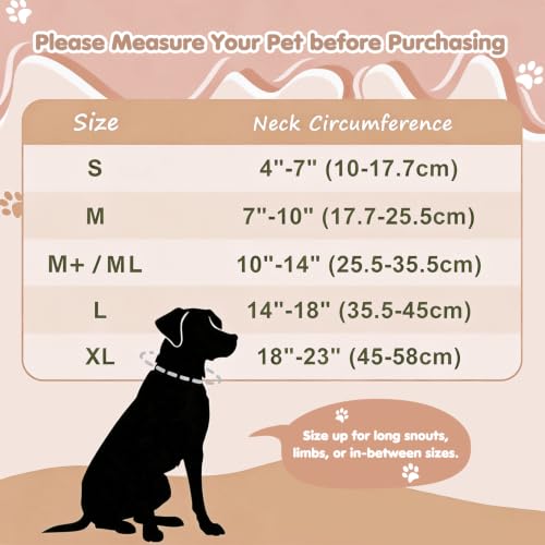 Image of Grand Line Inflatable Dog Cone Collar, Soft Pet Recovery After Surgery (M) | Does Not Block Vision | Protective Pet Neck Cone Alternative for Small, Medium, Large Dogs & Cats | Solid Gray