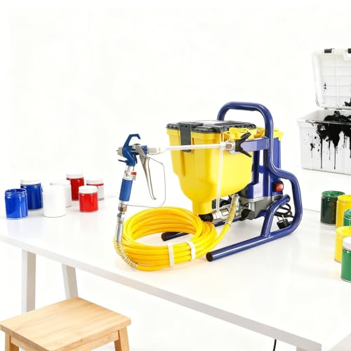 TBANVOO Pistola de Pintura sin Aire 850W con Contenedor 4500ml, Control de Flujo Ajustable, para Proyectos de Bricolaje en Muebles, Vallas, Gabinetes y Paredes