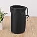 4PCS Stuff Sacks in Black, Drawstring Storage Bags for Camping, Nylon Sacks Set, Dustproof Outdoor Storage Bags, Water Resistant Gear Sacks,