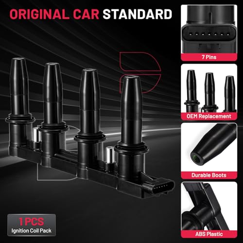 Image of BDFHYK Ignition Coils Pack Compatible with Chevy Sonic Trax Cruze Limited Aveo Aveo5,Compatible with Pontiac G3 Wave,Swift+ l4 1.8L Coil for UF620 D517A D517C GN10234 IC723SB E1120 5C1703 Set of 1