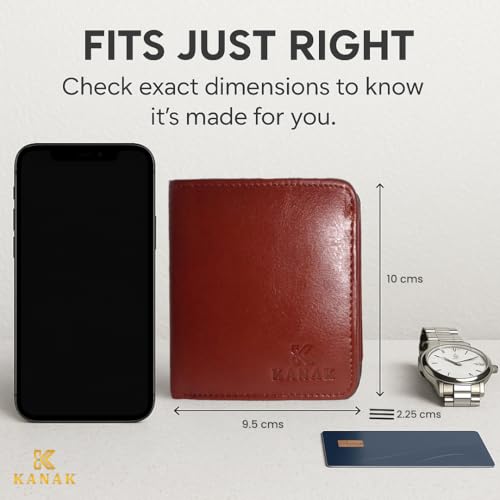 -Prince Wallet, Genuine Leather Wallet,Bifold Men's Wallet, Safe Card Case, Versatile and Minimalist Wallet for Men, 3.94 inches x 3.74 inches x 0.89 inches (BROWN)2