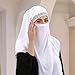 NICEYST 2 in 1 Instant Hijab & Niqab One Piece Muslim Women Head Wrap Islamic Scarf Middle East Face Mask Veil Fashion Turban