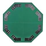 【 8 jugadores Poker mesa superior – Divertida adición】 El diseño de forma de octogona Casino permite a más personas jugar este juego al mismo tiempo. Se coloca sobre una mesa de tarjeta normal por lo que es maravilloso para 8 personas para jugar juegos de cartas o incluso para servir cena para 8 personas, gran adición a cualquier hogar.