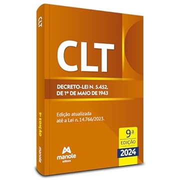 Capa do livro CLT: Decreto-lei n. 5.452, de 1º de maio de 1943