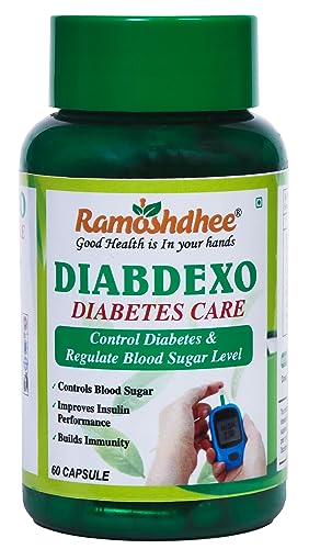 Ramoshdhee Diabdex Diabetes Care Support Reduce Diabetes and Manage Blood Sugar Level Management | 60 Capsule Ramoshdhee Diabdex Diabetes Care Support Reduce Diabetes and Manage Blood Sugar Level Management | 60 Capsule