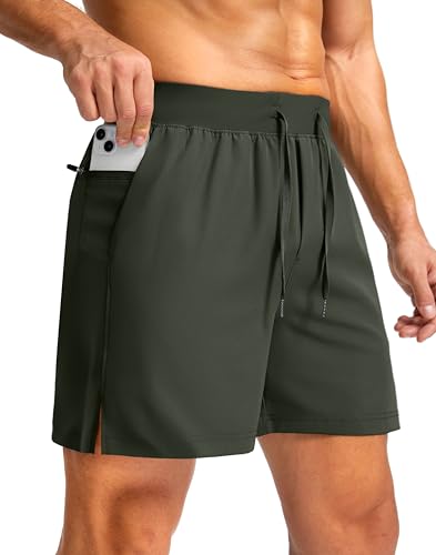 Image of Soothfeel Men's Running Shorts with Zipper Pockets 9 inch / 7 inch / 5 inch Quick Dry Eight Basketball Gym Workout Athletic Shorts