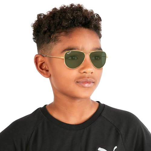 Image of Ray-Ban Junior Kids' Rj9506s Metal Aviator Sunglasses