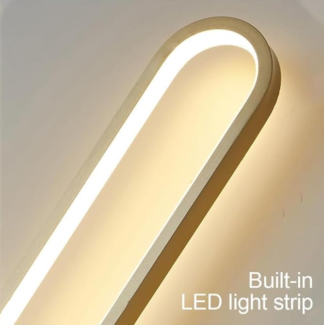 Image of 600mm Gold Oblong LED Wall Light|Modern Oblong Wall Lamp for Bedroom, Living Room, Hallway, Bedside - 3-in-1 Color Modes (Warm White, Cool White, Natural White)