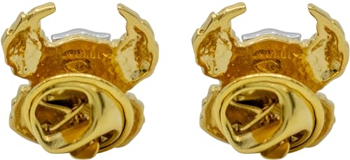 Image of Set of 2 Brooch Lapel Pins With Rhinestones