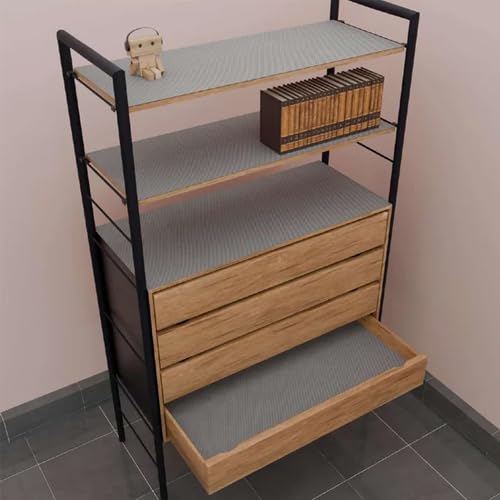 Non-Slip Shelf Liner Roll, Grey, Diamond Cut Texture, Anti Slip, for Drawers and Shelves (45cm x 300cm)-image-39