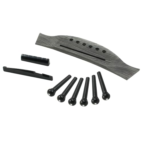 6 String Acoustic Guitar Rosewood Bridge Set
