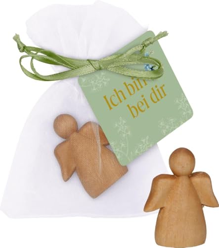 Holzengelchen – Ich bin bei dir: Kleines Holzengelchen im Beutel:...