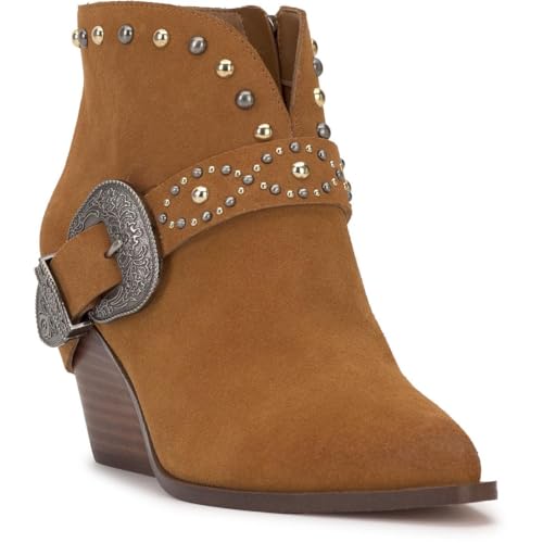 Jessica Simpson Womens Pivvy Suede Studded Cowboy, Western Boots