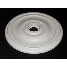 Henta Plano I Ceiling Medallion Paintable ABS بلاستيك أبيض ، قطر 23 بوصة