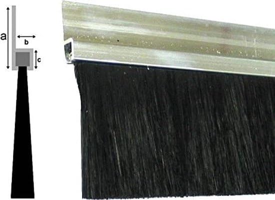 Borstelafdichting 100 cm aluminium h-profiel tochtstopper vliegenafdichting rolluikafdichting - Image 5