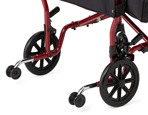 Medline Steel Transport Wheelchair, Folding Chair With Desk-Length Arms And Anti-Tippers #TOP6