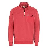 camel active hemden Regular Fit camel active Herren Sweatshirt Troyer mit Stehkragen Rot menswear-3XL