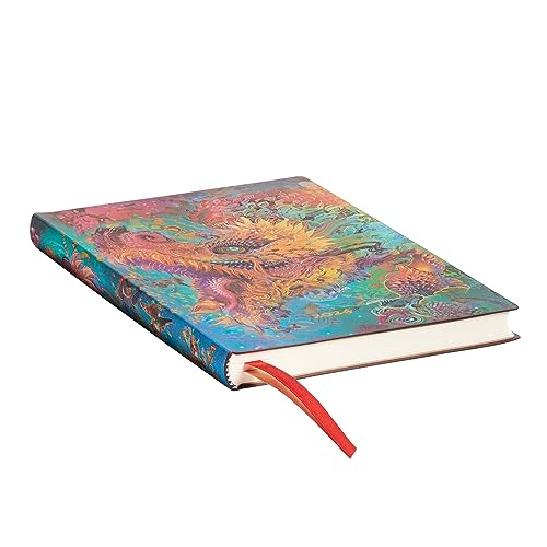 Paperblanks Flexi 12-Monatskalender 2024 Humming Dragon, Horizontal - Midi (175 x 125), Englisch (Feiertage International)