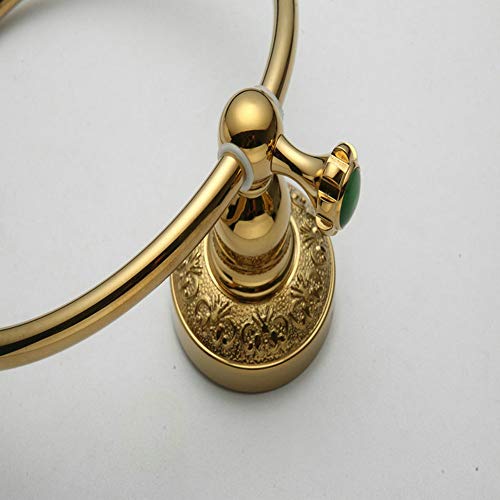 Beelee Wall Mounted Towel Ring/Towel Holder,Solid Brass Construction,Gold Finish,Bathroom Accessories