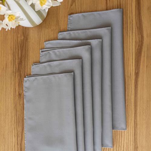Servilletas de Tela Cuadradas Light Grey 17x17 pulg Pack 12 miniatura 6
