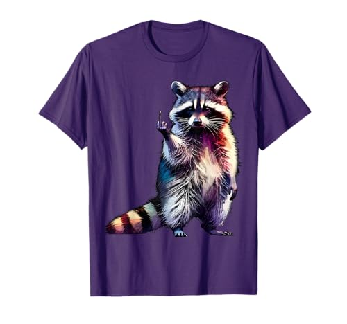 Raccoon Middle Finger Trash Panda Racoon Sarcastic...