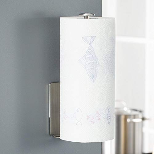 HOMFA Porta Rotolo da Cucina 3M Autoadesiva Supporto Carta Acciaio Inossidabile Portarotoli da Parete（285mm)