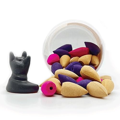 Quemador de incienso de cerámica Zen Buddies con efecto cascada para conos de sándalo 2