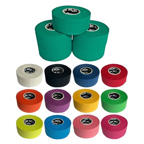 Image of Ringside 1 inch Athletic Trainers Tape, Cotton Kinesiology Tape for Combat Sports, Adhesive, 30 Foot Rolls, Bright Green, 5 Pack