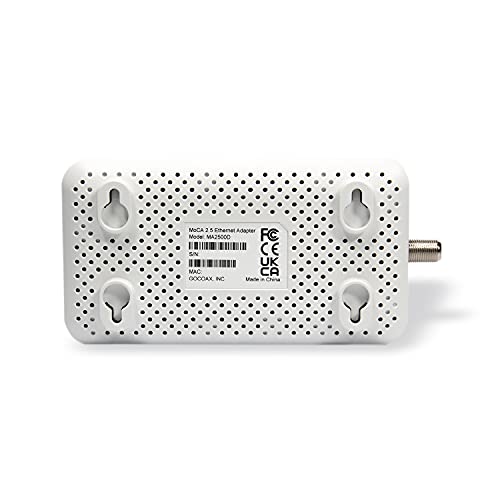 goCoax MoCA 2.5 Adapter with 2.5GbE Ethernet Port | MA2500D Ethernet Over Coax for Gaming & 4K Streaming | 2.5Gbps, Plug and Play | for Cable Internet Homes - Requires 2+ Adapters (White) by goCoax - Image 5