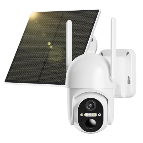 Ebitcam 4G LTE Cellular Security Camera Includes SIM Card(Support Verizon/AT&T/T-Mobile), 2K Solar Outdoor Cam Wireless Without WiFi Needed, 360° Live View, Color Night Vision