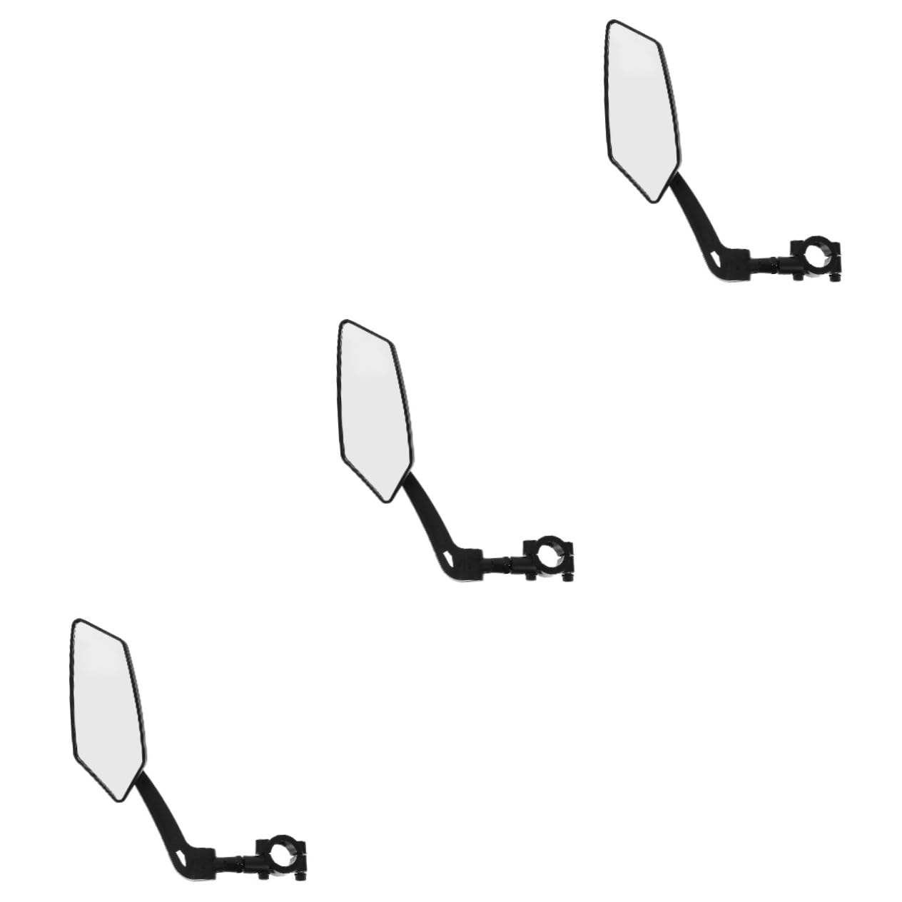 3 Pièces Rétroviseur de Vélo Droit avec Fixation Guidon Arrière pour Vélo de Montagne Accessoire de Cyclisme Large pour Conduite Sécurisée