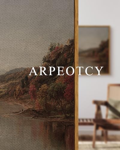 Image of ARPEOTCY Vintage Framed Canvas Wall Art, 24x36 Inch, Fall Landscape Large Wall Decor for Living Room, Vintage Scenery Painting for Bedroom, Framed Art Prints, for Office
