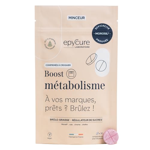EPYCURE - Boost Méta Morosil 400mg Hautement Dosé - 87% Naturel - Équilibre Énergétique - Orange Moro, Cola, Chrome, Choline - Goût Myrtille - 1 Mois - Vegan