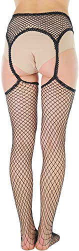 Image of ToBeInStyle Women's Attached Garter Belt Suspender Nylon Stocking Pantyhose