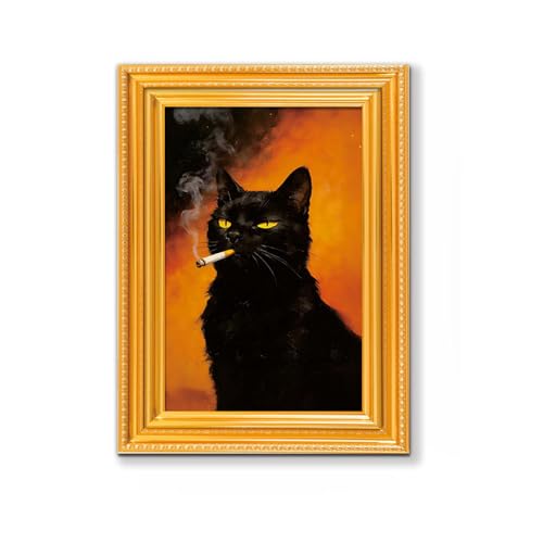 Imanes decorativos para refrigerador gato negro