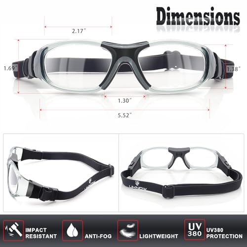 UKNOW Sports Goggles, Anti Fog Protective Eyewear, UV Protection Sports Glasses for Basketball, Racquetball, Pickleball - Thumbnail 5