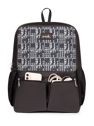 Image of ZOUK Men's Office Laptop Backpack (15.6 Inch) | Vegan Leather Travel Bag with Dual Compartments, Padded Laptop Sleeve, Trolley Sleeve, Waterproof Lining & Multiple Pockets |