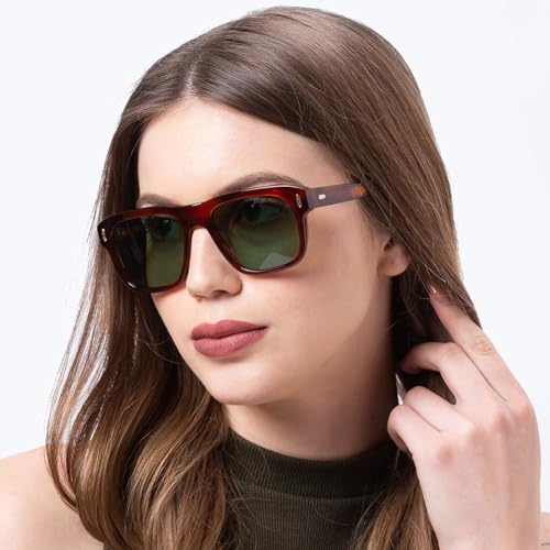 Image of Shisen Fox YOROKOBI Unisex Sunglasses with Iconic Design & Smudge Free Lenses, Anti-Reflective Coating & 100% UV Protected Frames with Protective Case & Lens Elixir