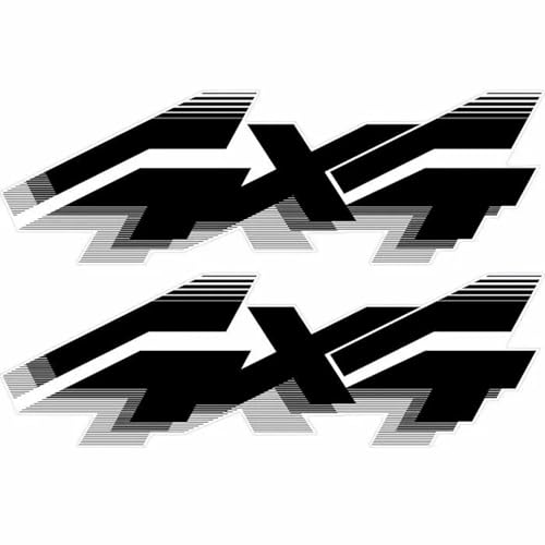 Image of 2Pc 4x4 Off Road Decal Vinyl Stickers Fit for 1992 to 1996 Fits F-Series 250 350 Truck (Black)